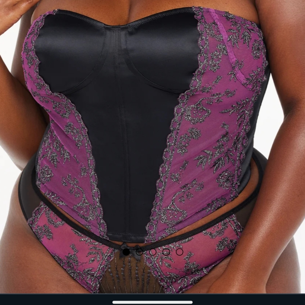Savage x Fenty Gilded Chains Corset+ Panty set, NWOT 2XL
